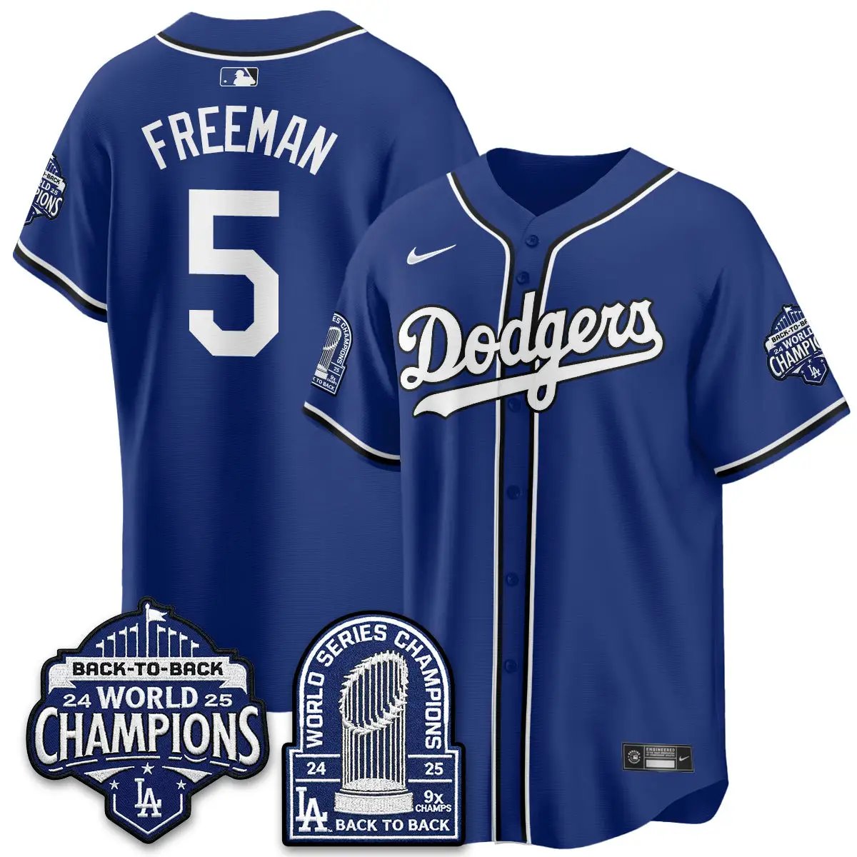 LAD 2026 Black Out Style Vapor Limited Jersey - B2B Champs - All Stitched by Los Angeles Dodgers