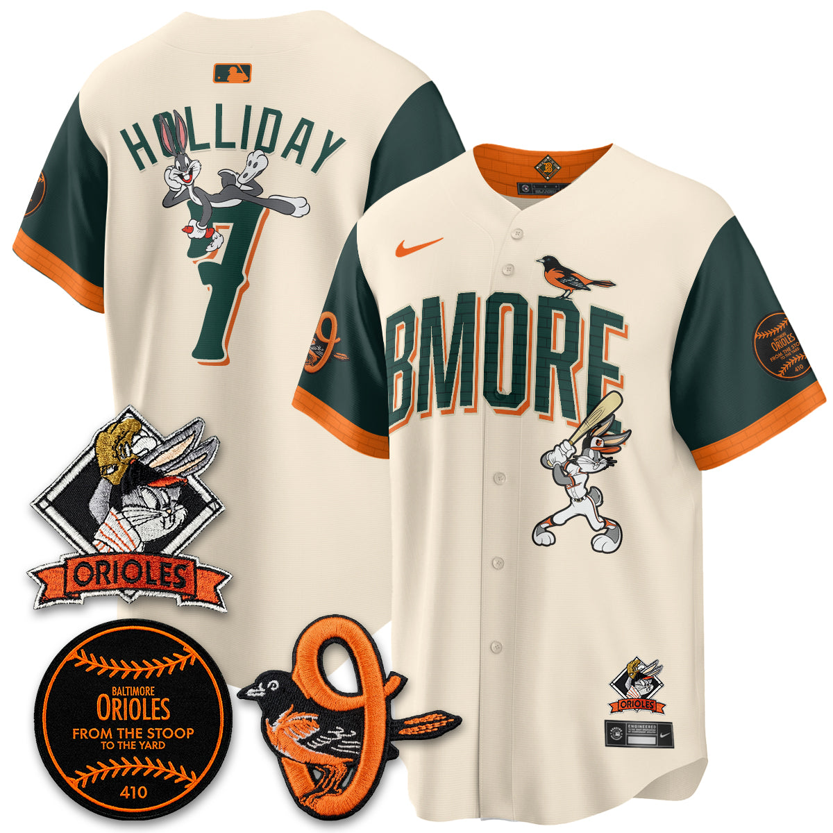 BAL x Bunny Vapor Premier Limited Jersey - Stitched by Baltimore Orioles
