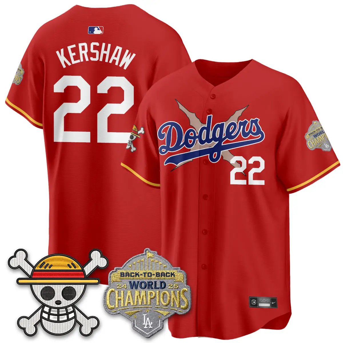 LAD x OP Vapor Jersey -All Stitched V2 by Los Angeles Dodgers