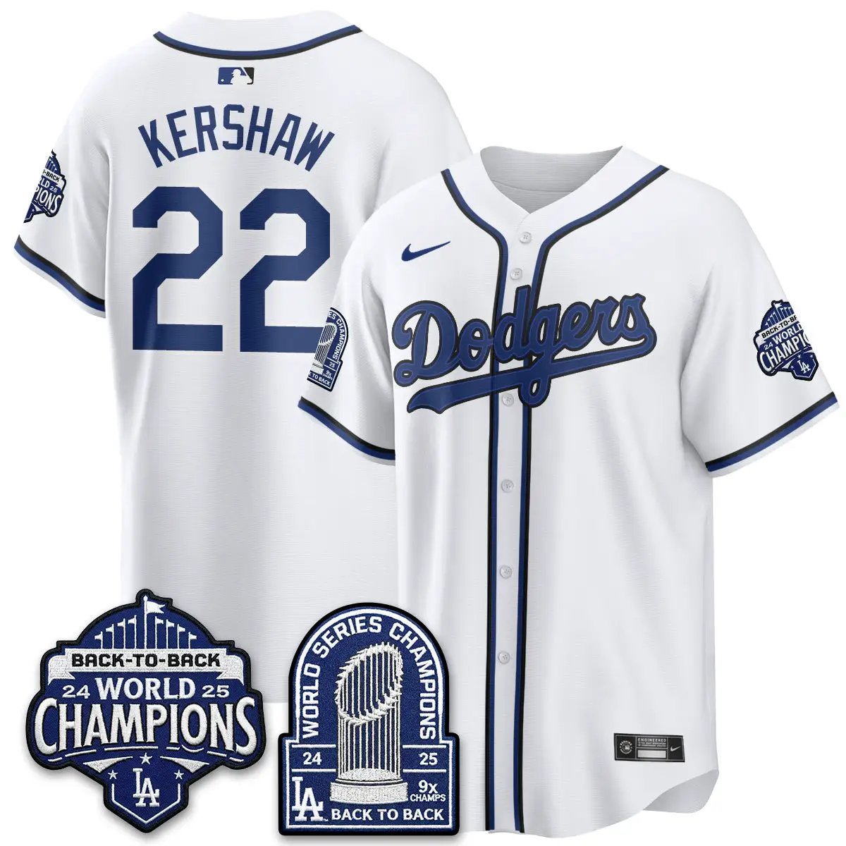 LAD 2026 Black Out Style Vapor Limited Jersey - B2B Champs - All Stitched by Los Angeles Dodgers