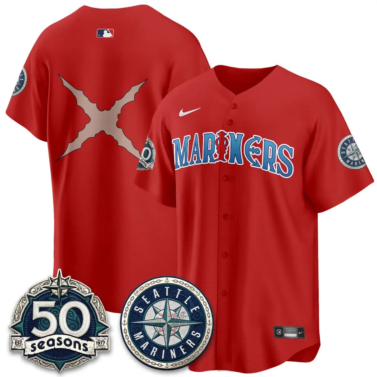 Seattle Mariners x Japanese Cartoon Vapor Limited Jersey - Stitched by Seattle Mariners