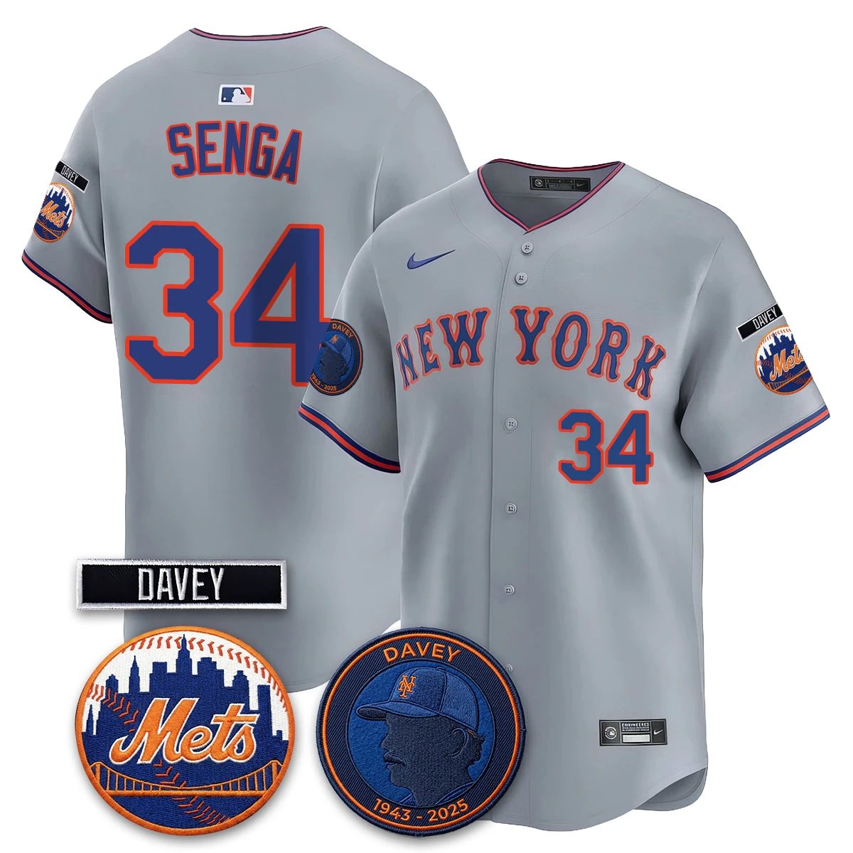 New York Mets 2026 Davey Johnson In Memoriam Vapor Limited Jersey - All Stitched by New York Mets