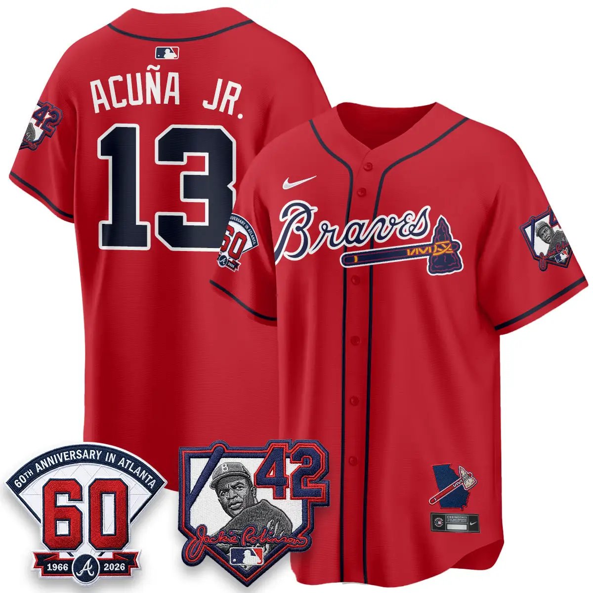 ATL 2026 Jackie Robinson Day Vapor Limited Jersey - All Stitched by Atlanta Braves