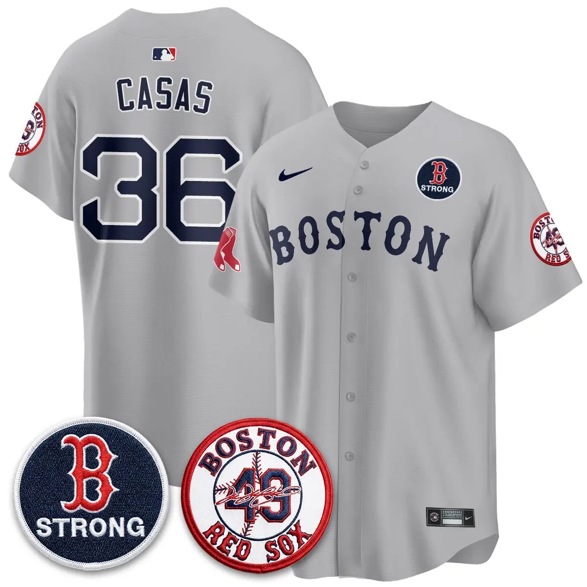 BOS Tim Wakefield Memorial Patch Vaper Premier Limited Jersey - All Stitched V2 by Boston Red Sox