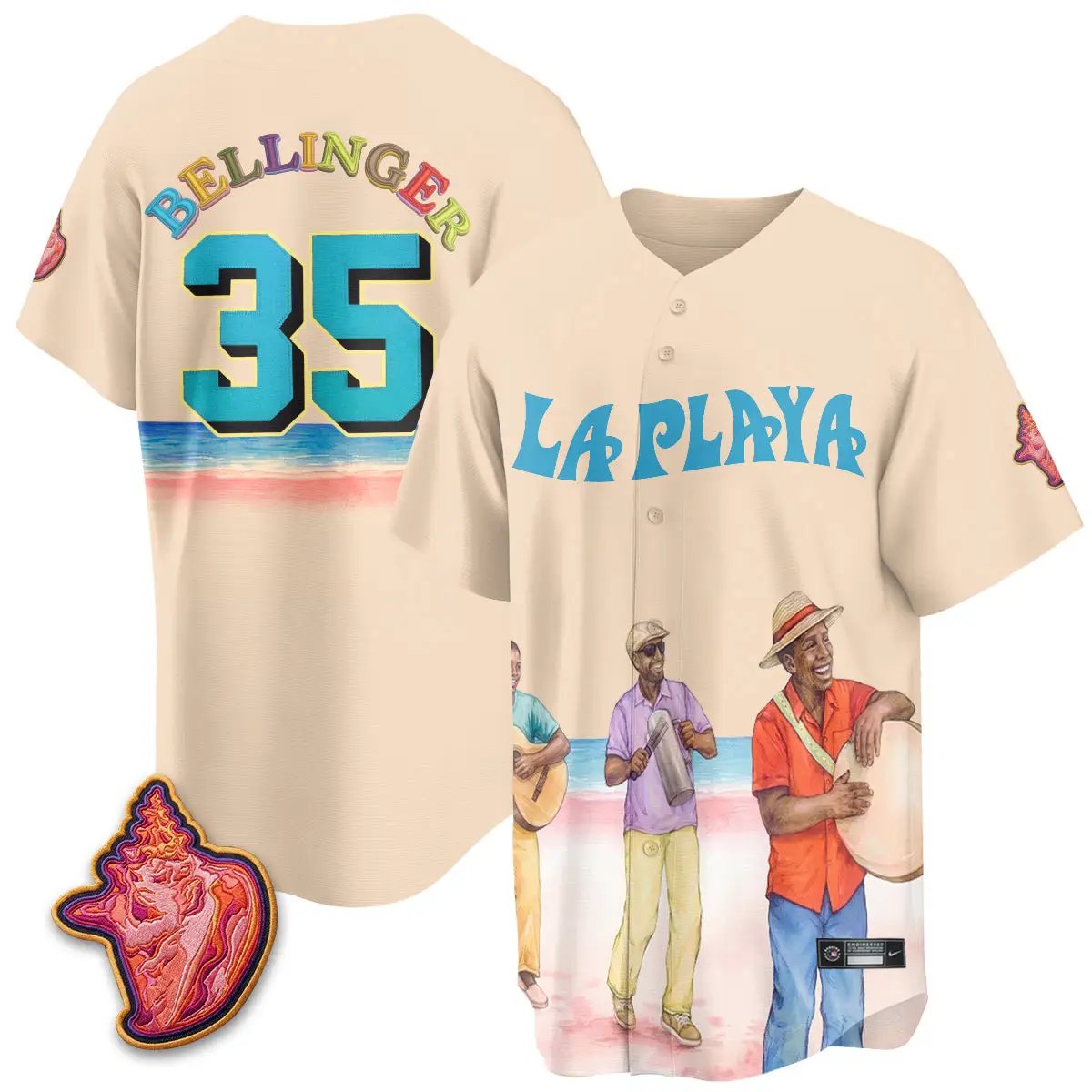NYY Beach Connect "La Playa" Edition Vapor Jersey- Patch Stitched by New York Yankees