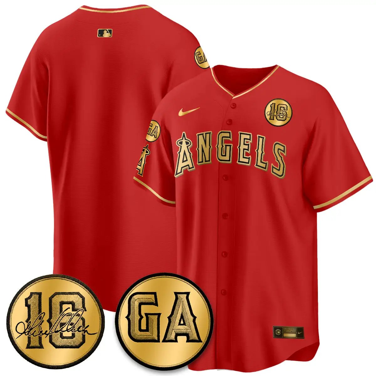 LAA Garret Anderson Tribute Patch Vapor Jersey - All Stitched V2 by Los Angeles Angels