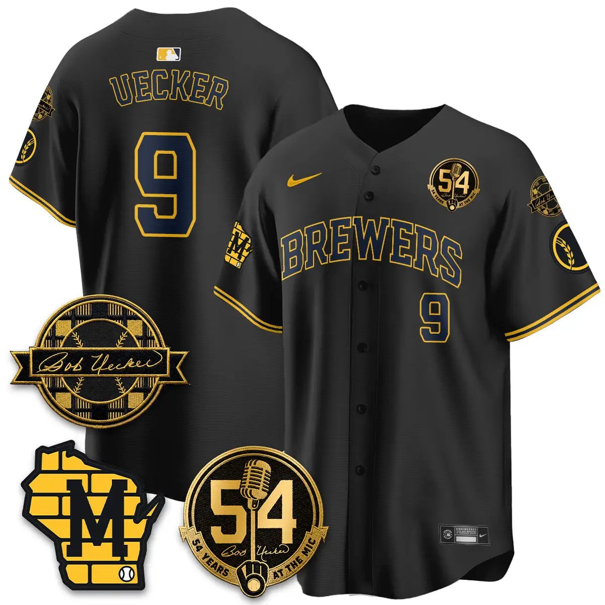 MIL 2026 Black Out Style Limited Vapor Jersey - All Stitched by Milwaukee Brewers