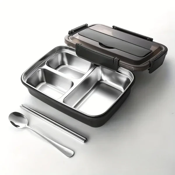 Leak-proof lunch box made of stainless steel with 3/4 compartments Bowlift by Bowlift