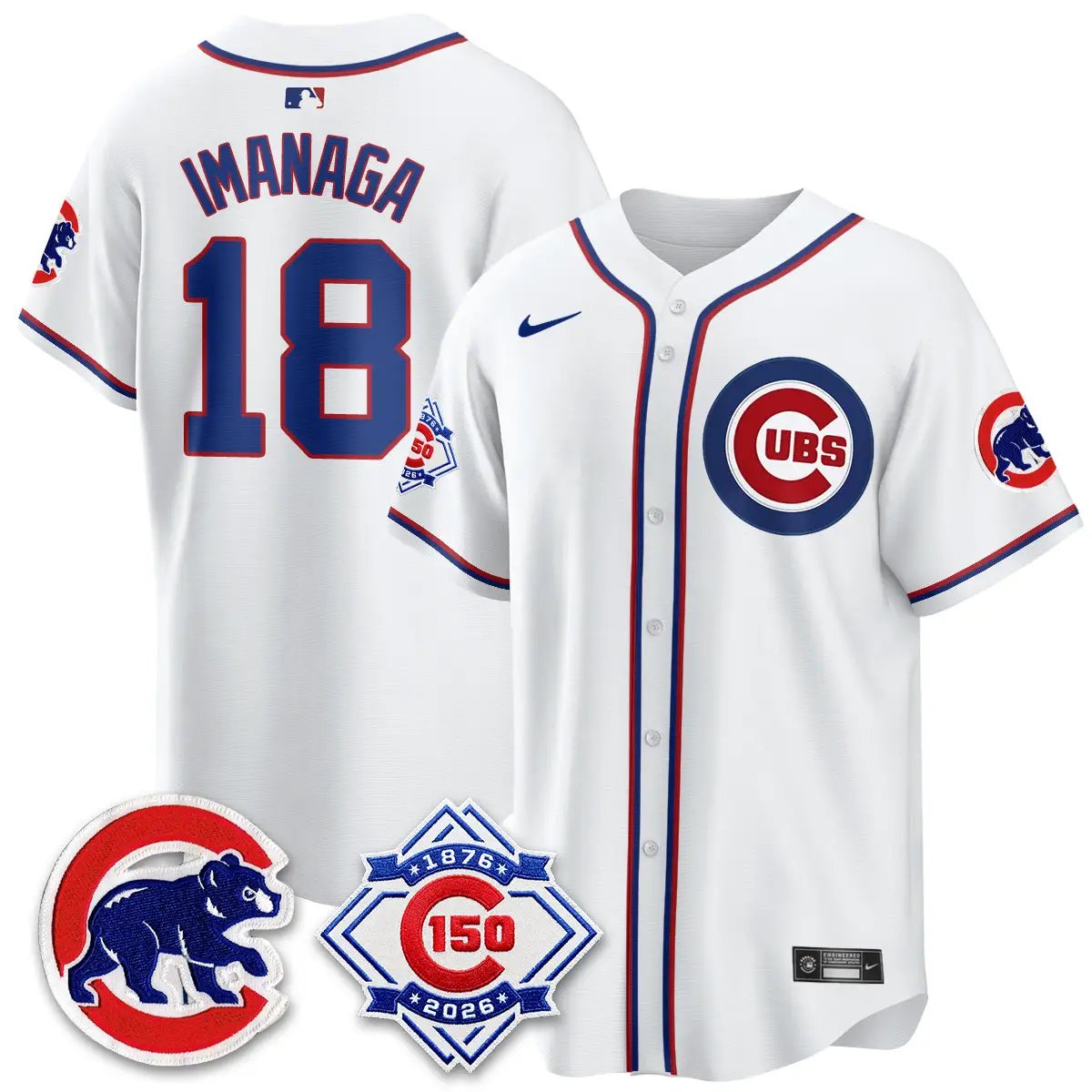 Chicago Cubs 150th Anniversary Black Out Style Vapor Premier Limited Jersey - All Stitched by Chicago Cubs