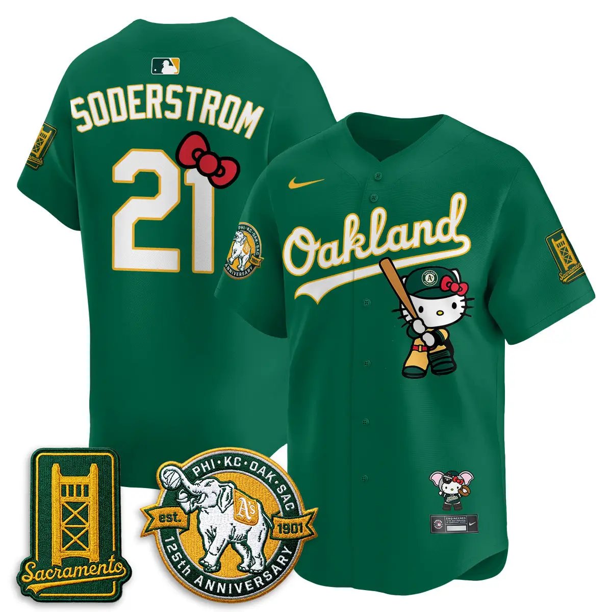 Oakland Athletics x Meow KT 2026 Vapor Limited Jersey - Stitched by Oakland Athletics