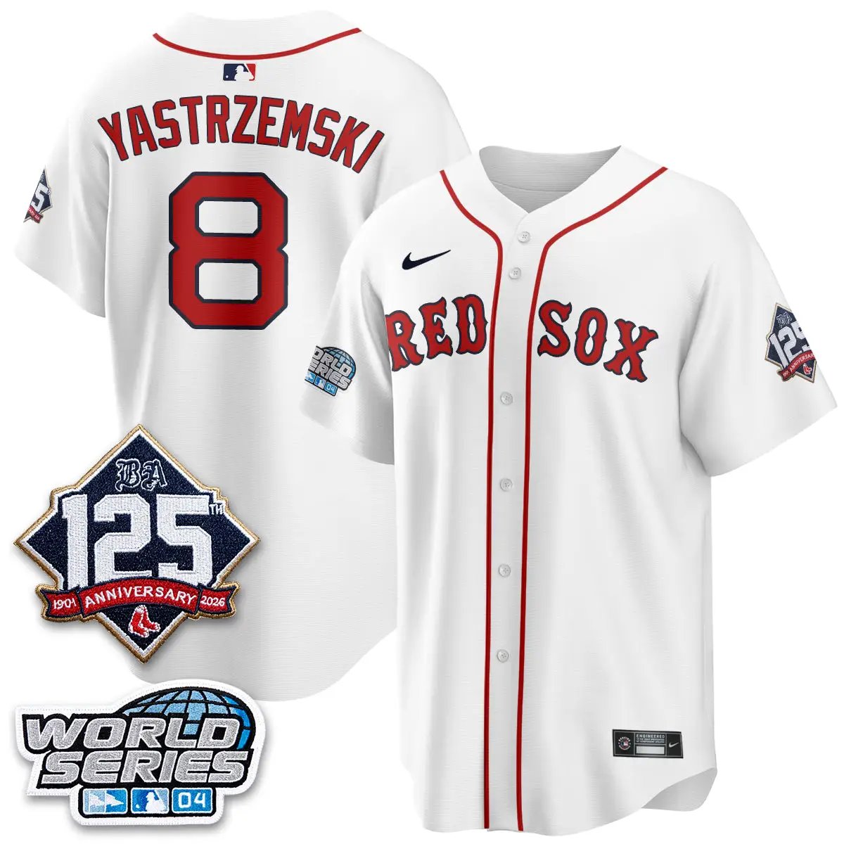 BOS Throwback 2004 Vapor Jersey - Stitched by Boston Red Sox