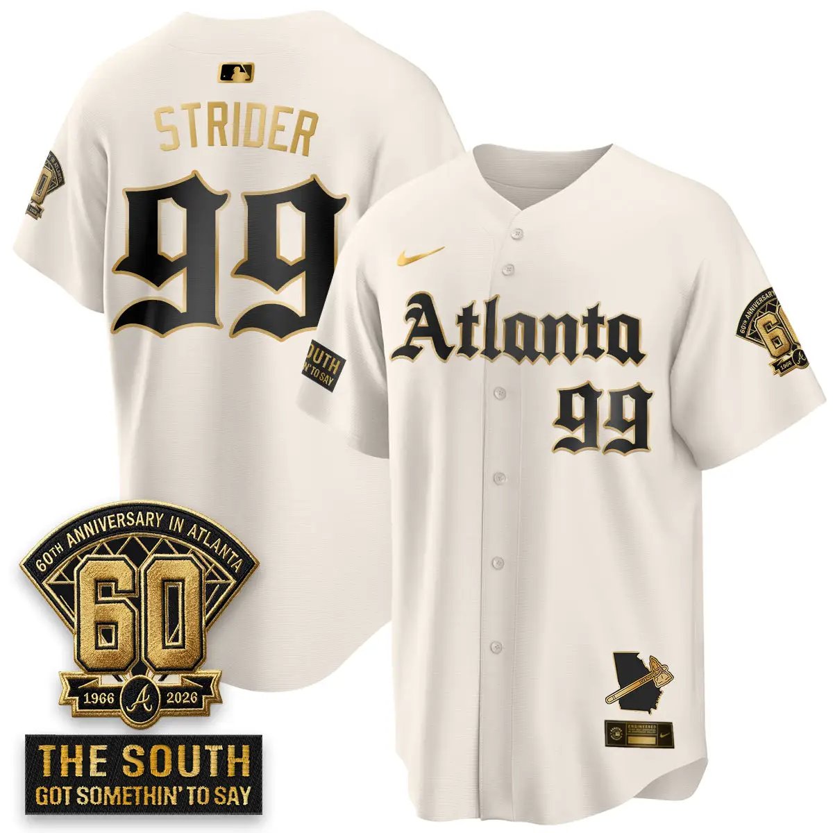 ATL 2026 Gothic Edition Vapor Limited Jersey - All Stitched V2 by Atlanta Braves