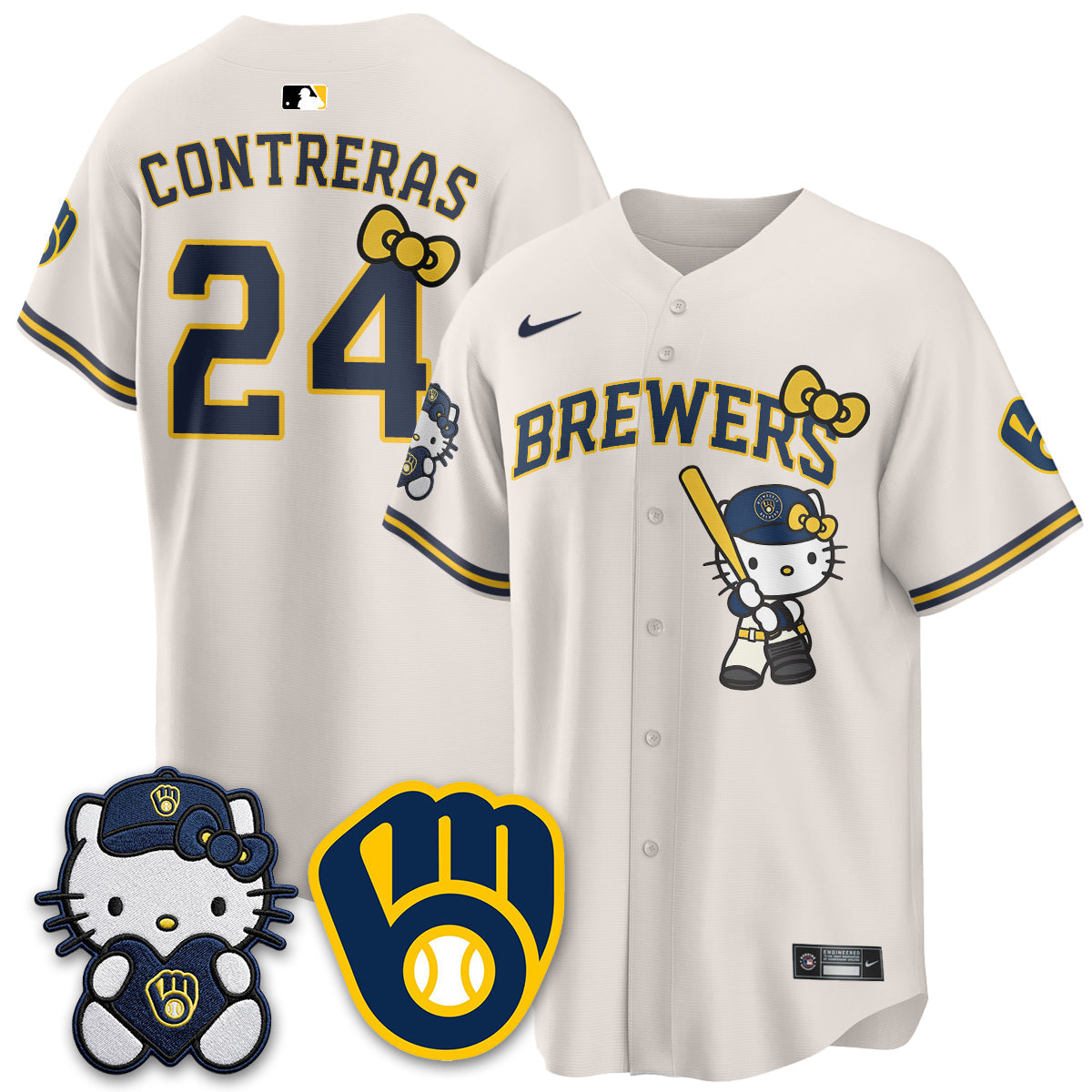 Milwaukee Brewers Meow KT Night Vapor Limited Jersey - All Stitched by Milwaukee Brewers