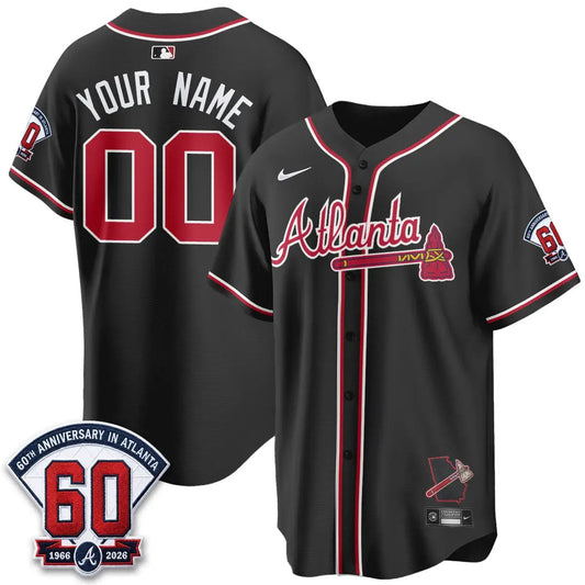 Atlanta Braves 2026 Black Out Style Vapor Limited Custom Jersey - All Stitched by Atlanta Braves