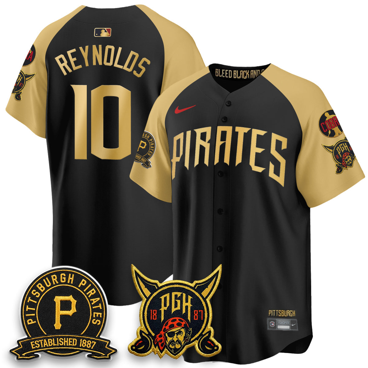 Pittsburgh Pirates Vapor Limited Jersey - Cobra & Est 1887 Patch - All Stitched by Pittsburgh Pirates