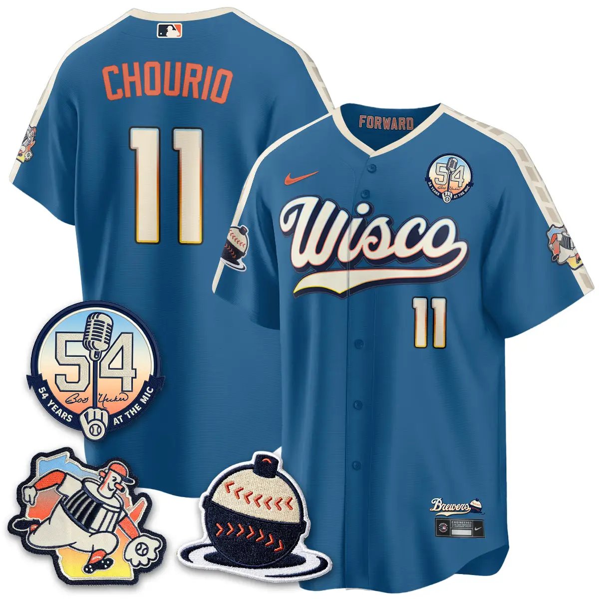 Milwaukee Brewers 2026 City Connect Bob Uecker Vapor Limited Jersey - All Stitched V1 by Milwaukee Brewers