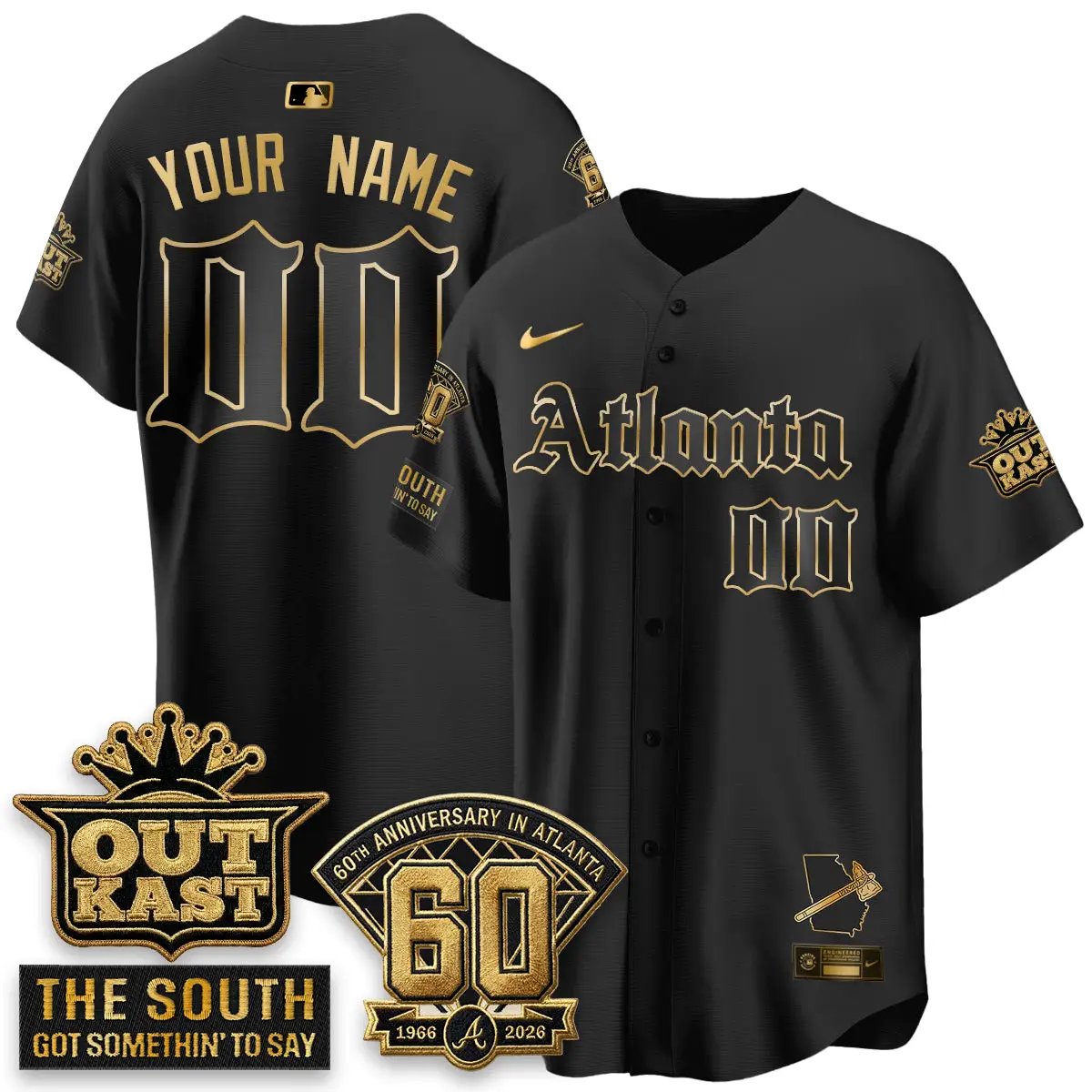Atlanta Braves 2026 Gothic Edition Vapor Limited Custom Jersey - All Stitched by Atlanta Braves