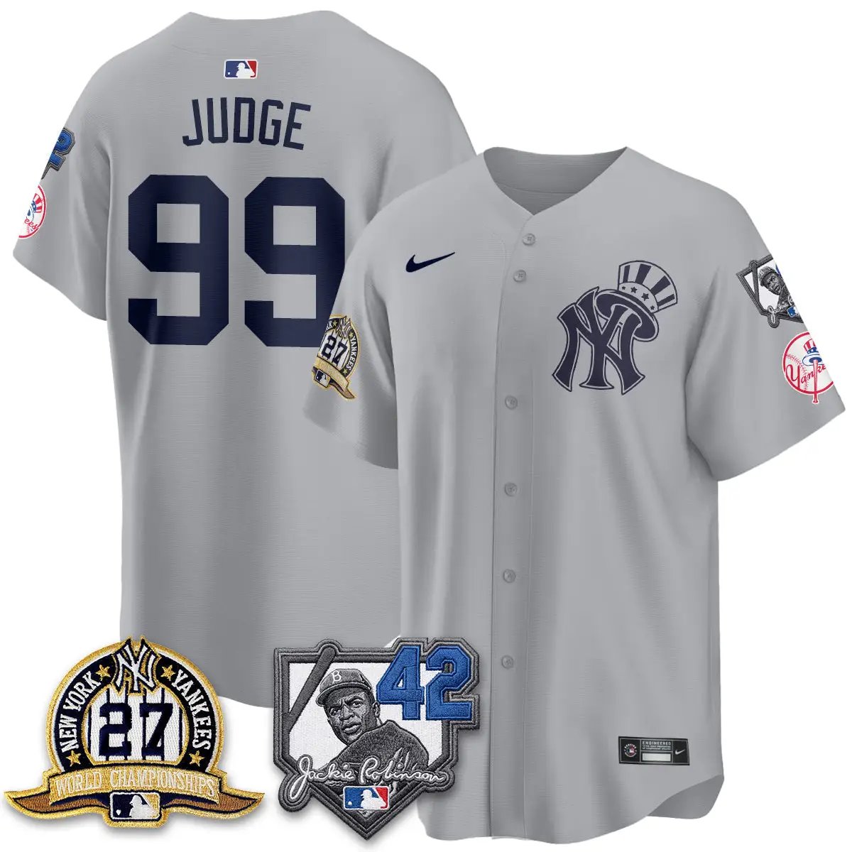 New York Yankees 2026 Jackie Robinson Day Vapor Limited Gold Edition Jersey - All Stitched - V2 by New York Yankees