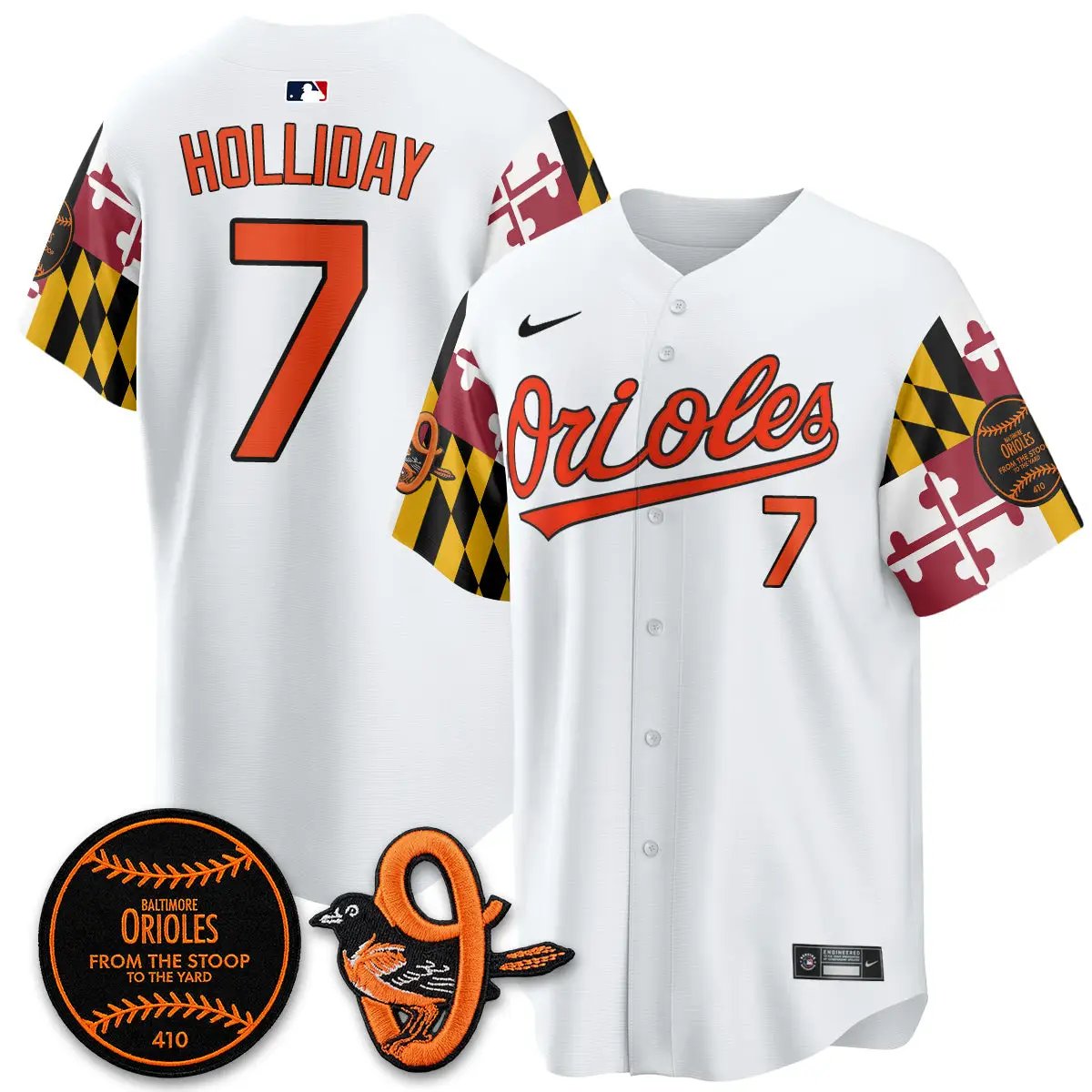 BAL 2026 x Maryland State Flag Vapor Jersey - All Stitched V2 by Baltimore Orioles