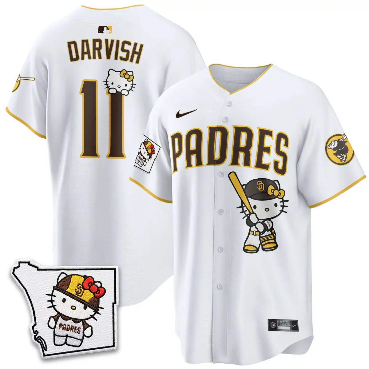 San Diego Padres x Meow KT Vapor Limited Jersey - All Stitched V2 by San Diego Padres