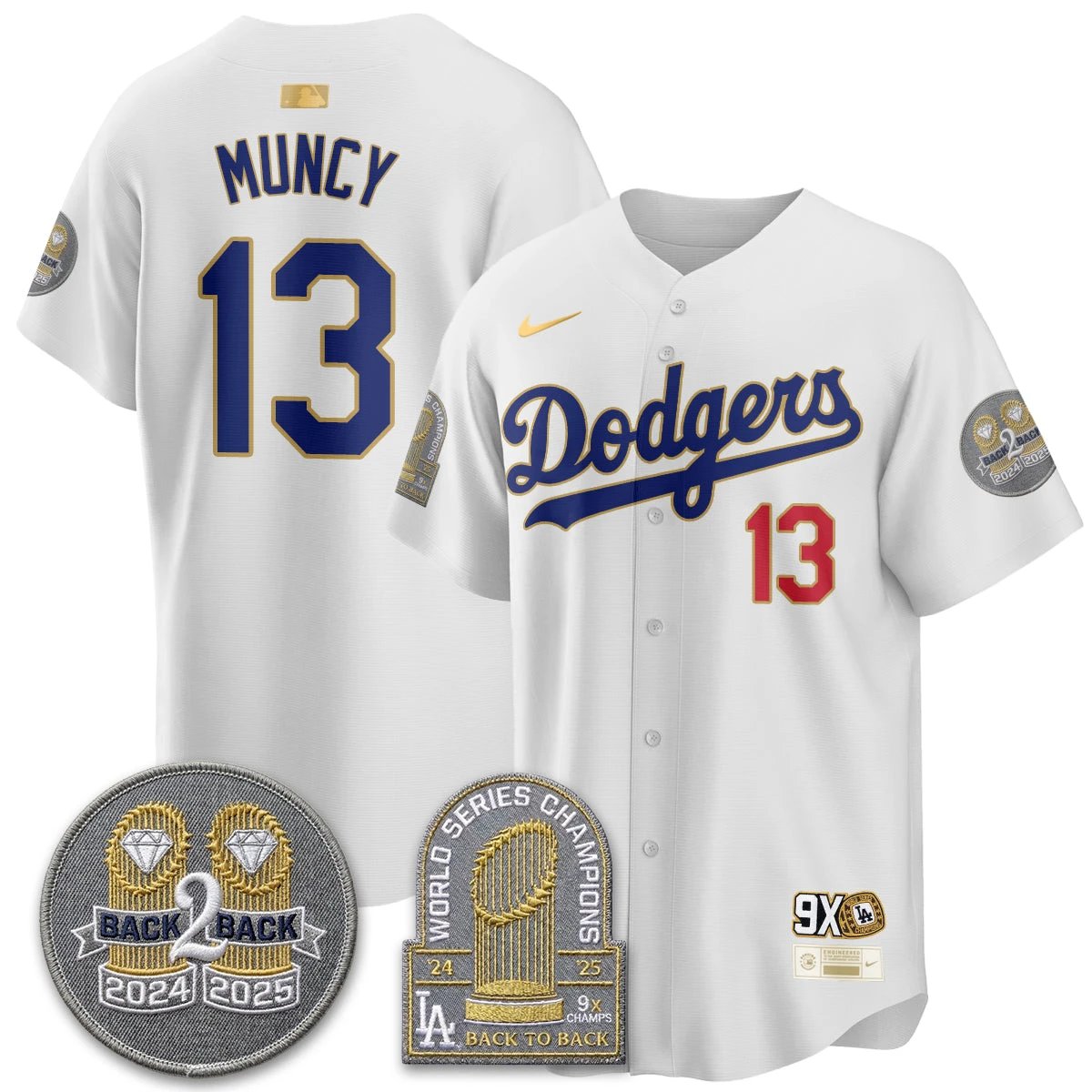 LAD Vapor Limited Jersey - Back to Back Champion - All Stitched by Los Angeles Dodgers