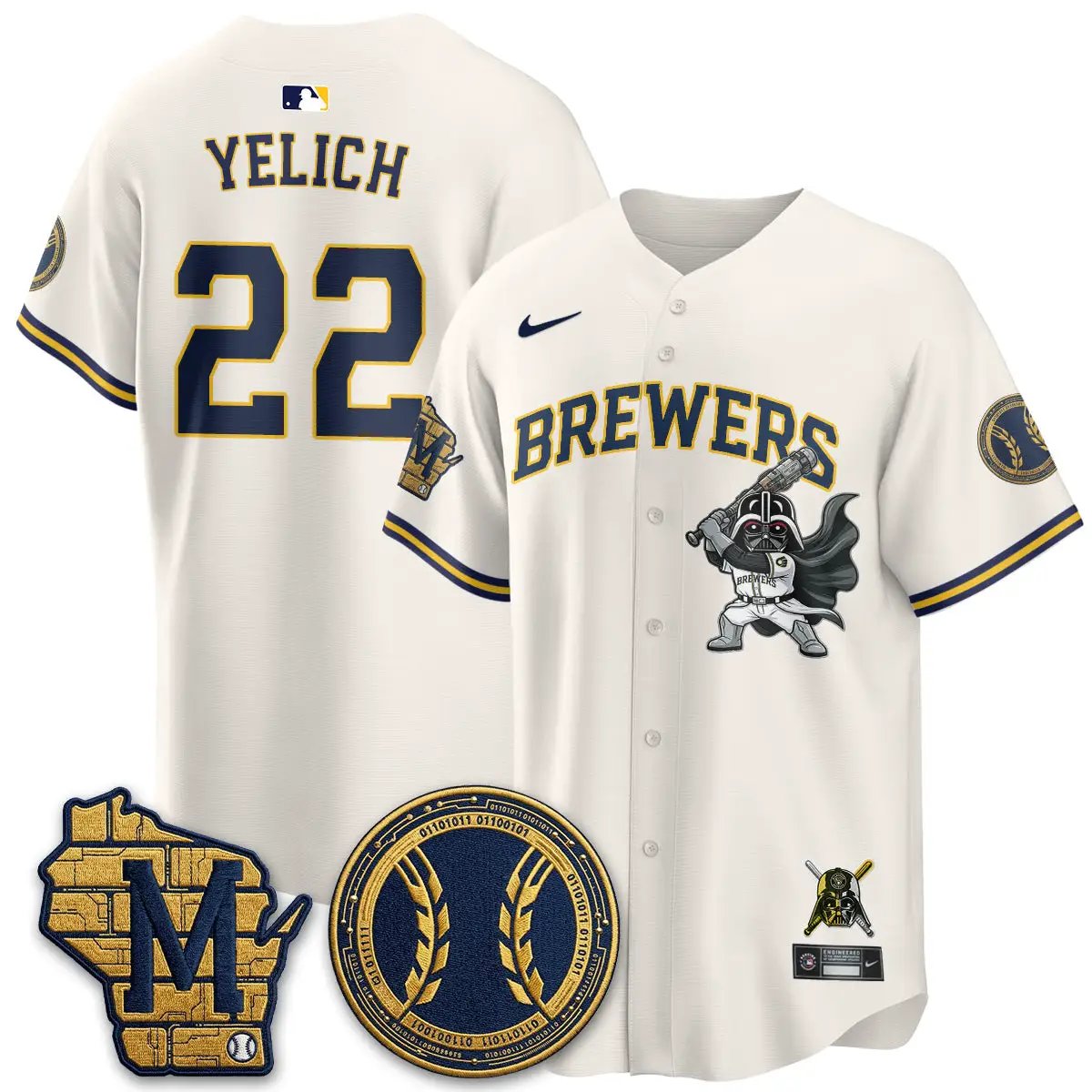 MIL x SW Limited Jersey - Stitched by Milwaukee Brewers