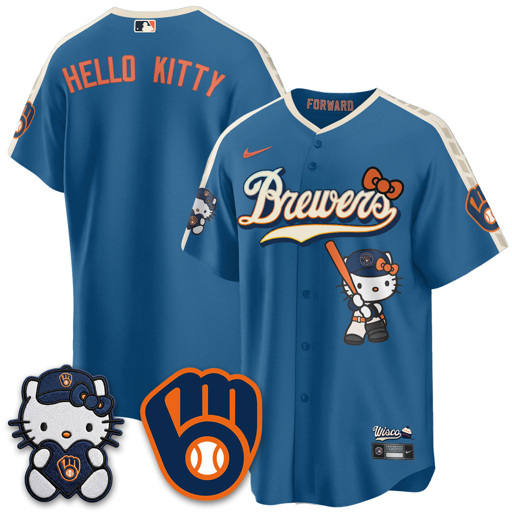 Milwaukee Brewers Meow KT Night Vapor Limited Jersey - All Stitched by Milwaukee Brewers