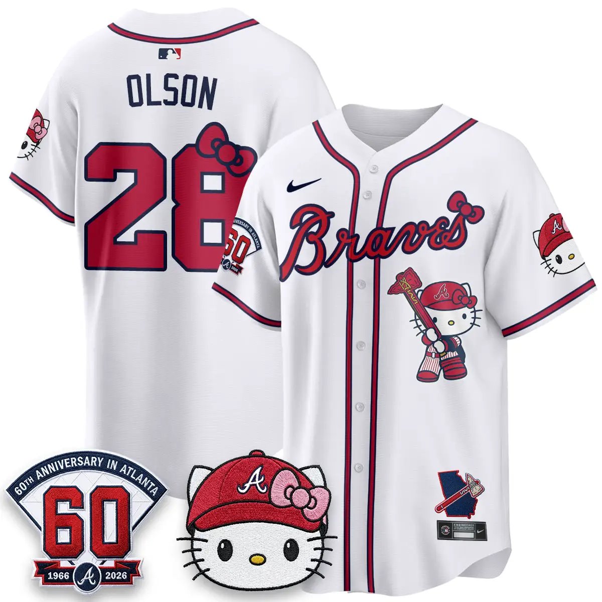 Atlanta Braves x Meow KT 2026 Vapor Limited Jersey - All Stitched by Atlanta Braves