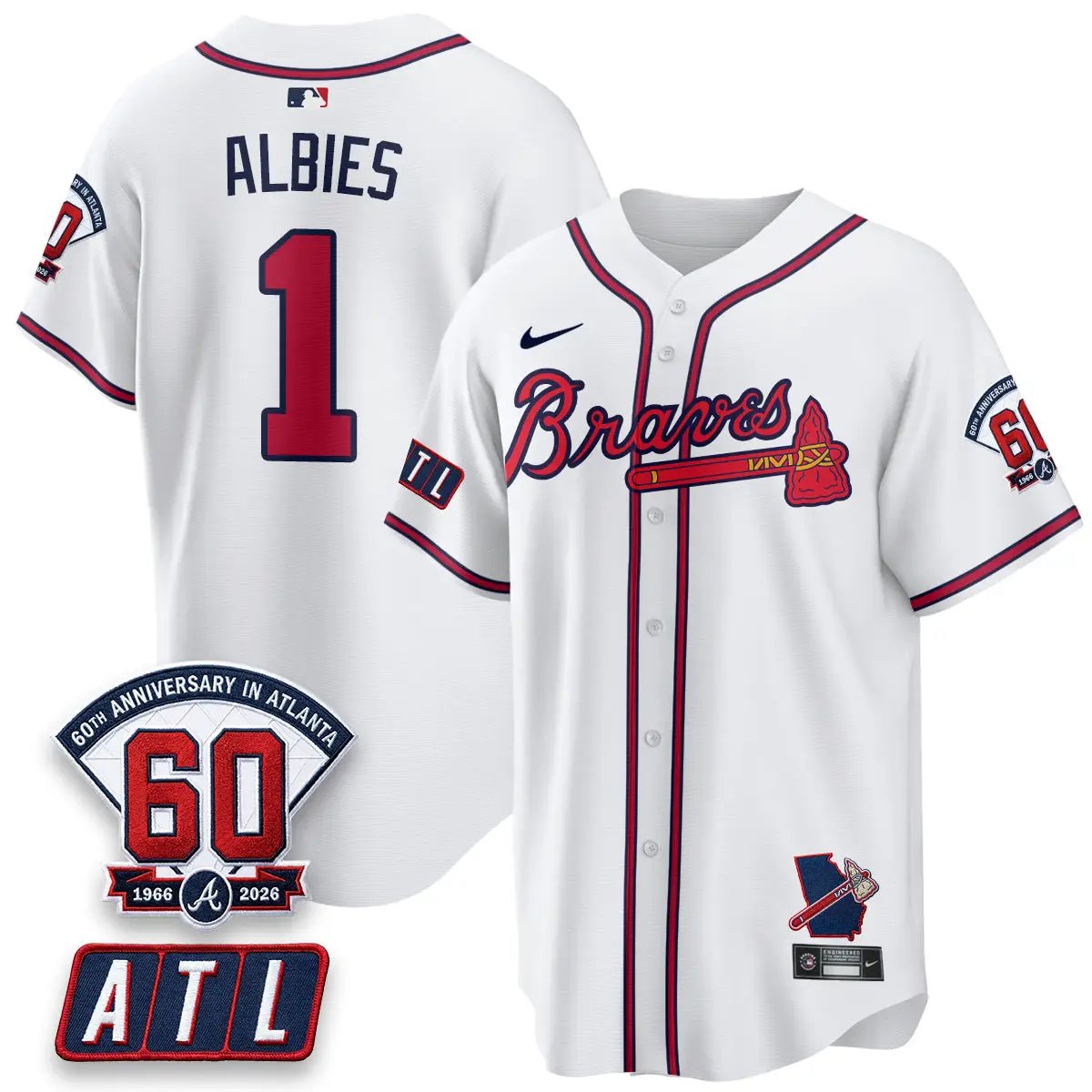 ATL 2026 60th Anniversary Vapor Limited Jersey - All Stitched by Atlanta Braves
