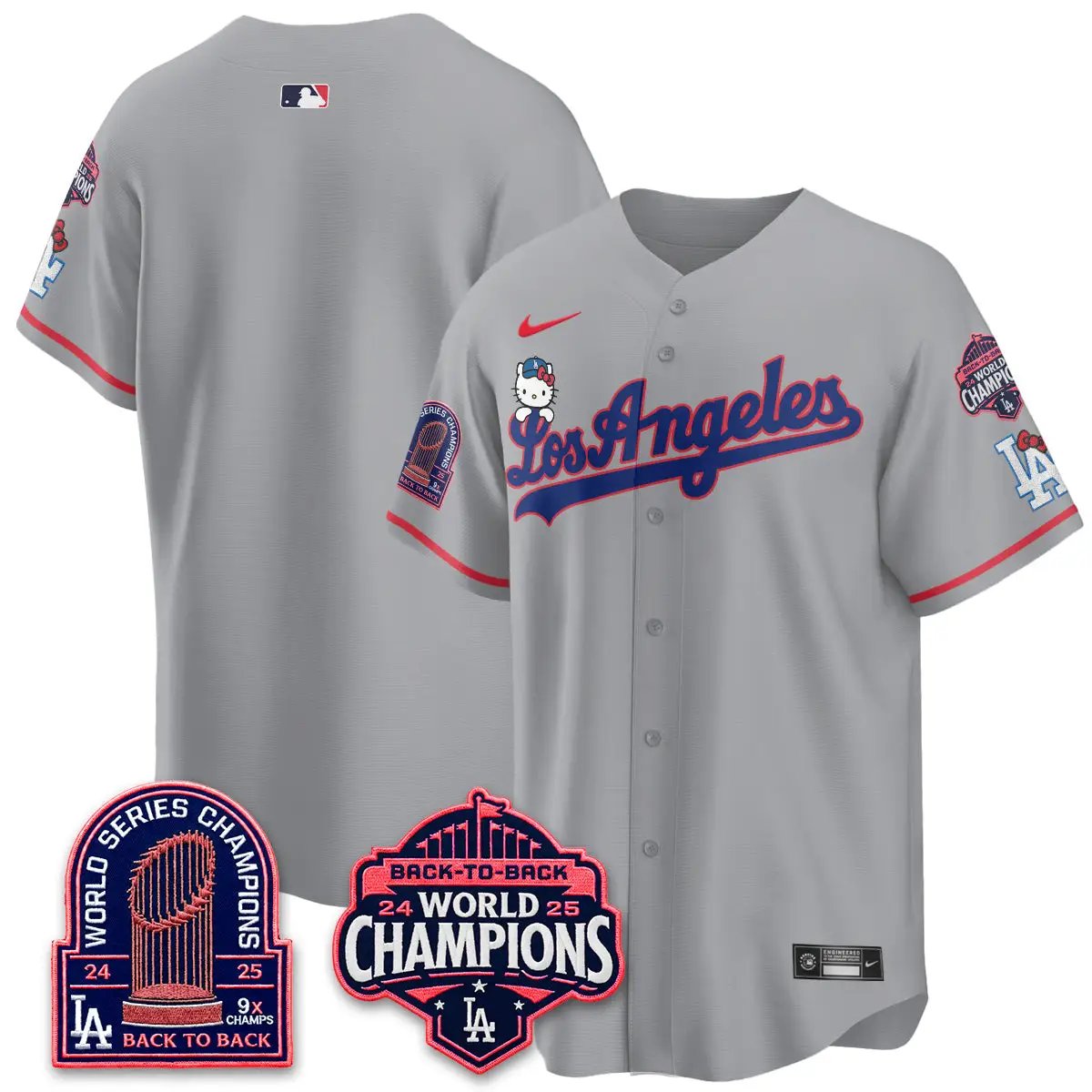 LAD x Hello Kitty Night 2026 Vapor Jersey - All Stitched - V2 by Los Angeles Dodgers