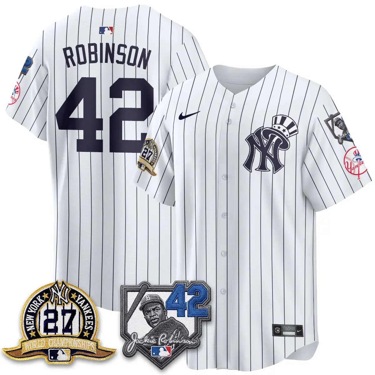 New York Yankees 2026 Jackie Robinson Day Vapor Limited Gold Edition Jersey - All Stitched - V2 by New York Yankees