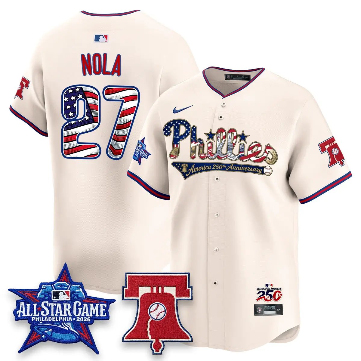 PHI 2026 USA 250 All Star Game Vapor Limited Jersey - Stitched (2) by Philadelphia Phillies