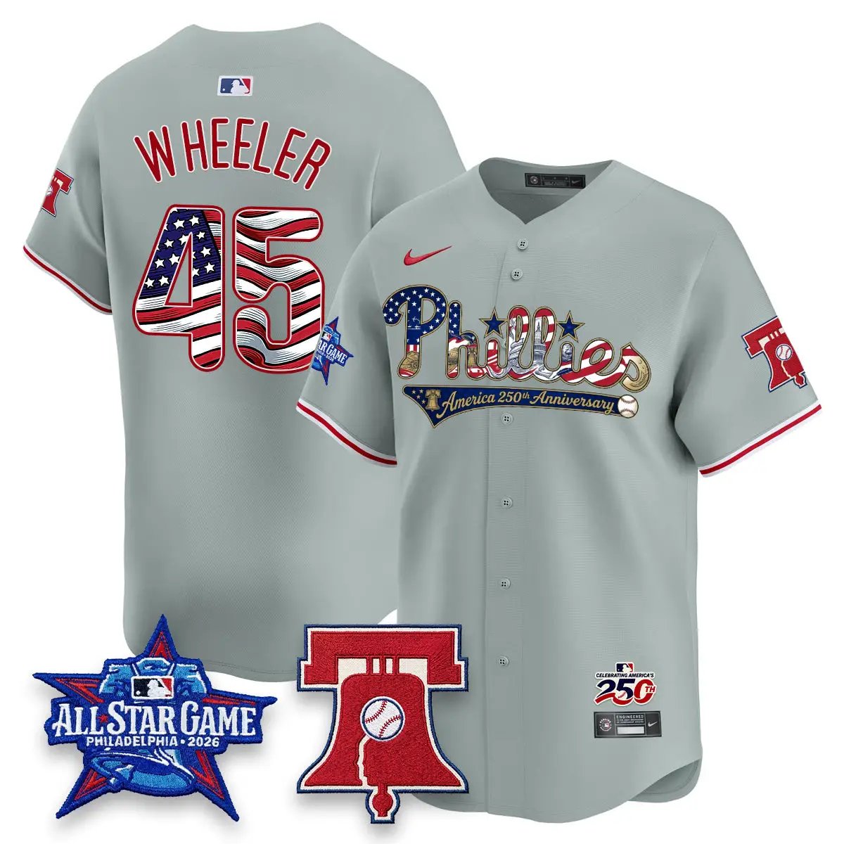 PHI 2026 USA 250 All Star Game Vapor Limited Jersey - Stitched (2) by Philadelphia Phillies