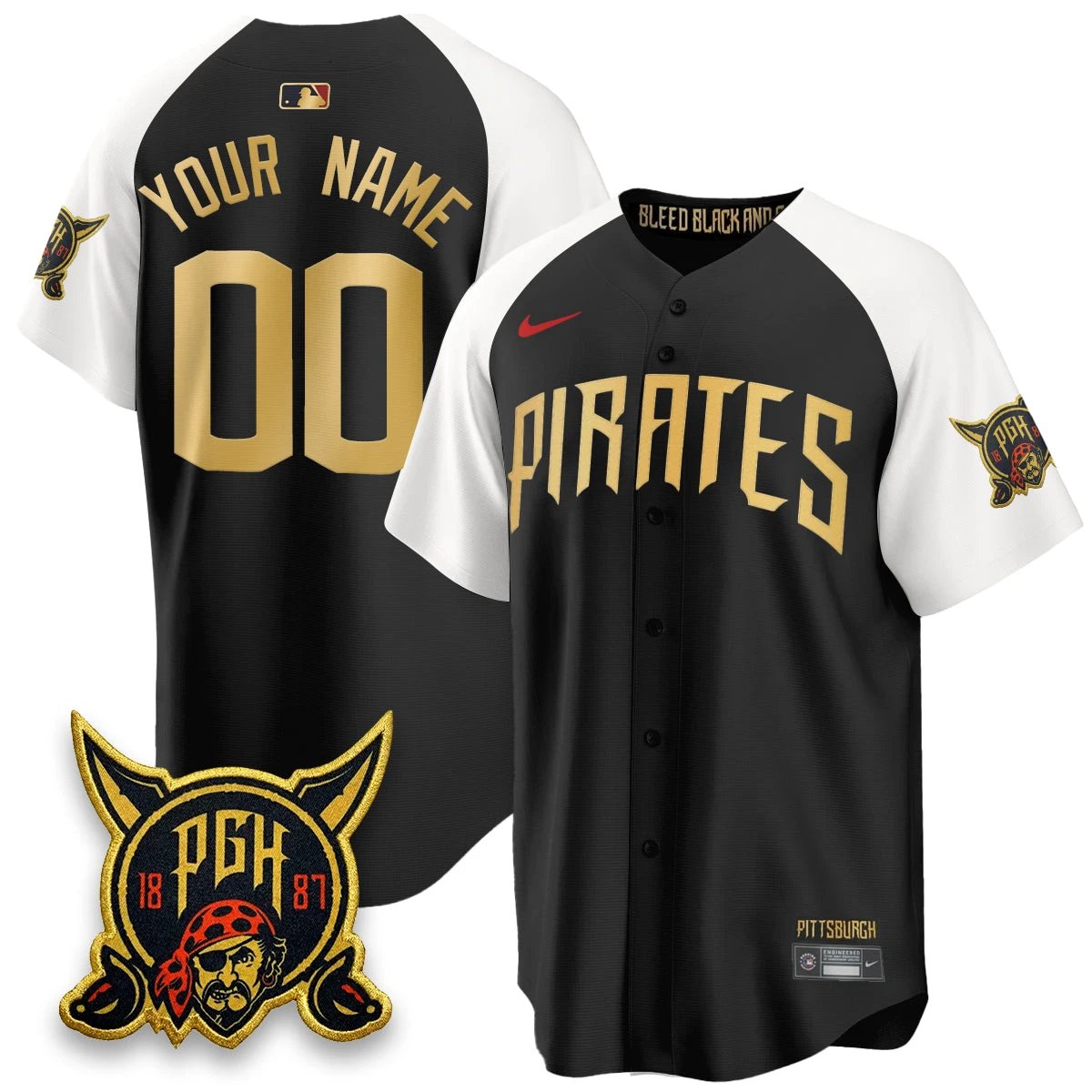 Custom PIT 2026 City Connect Vapor Limited Jersey - All Stitched by Pittsburgh Pirates