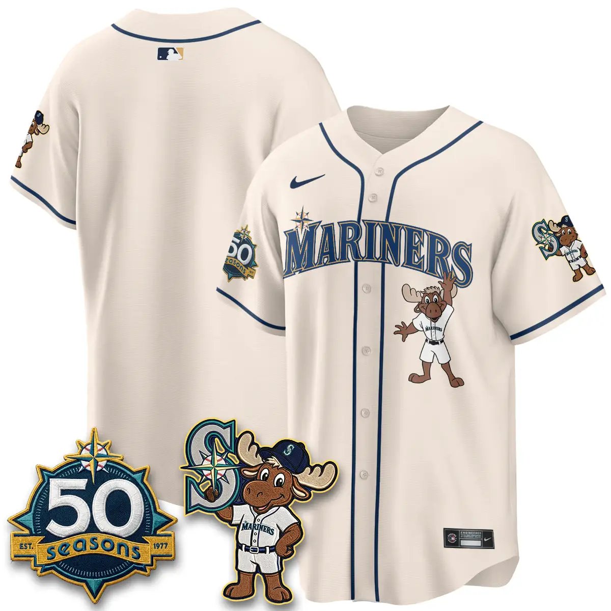 SEA Mascot Jersey - All Stitched by Seattle Mariners