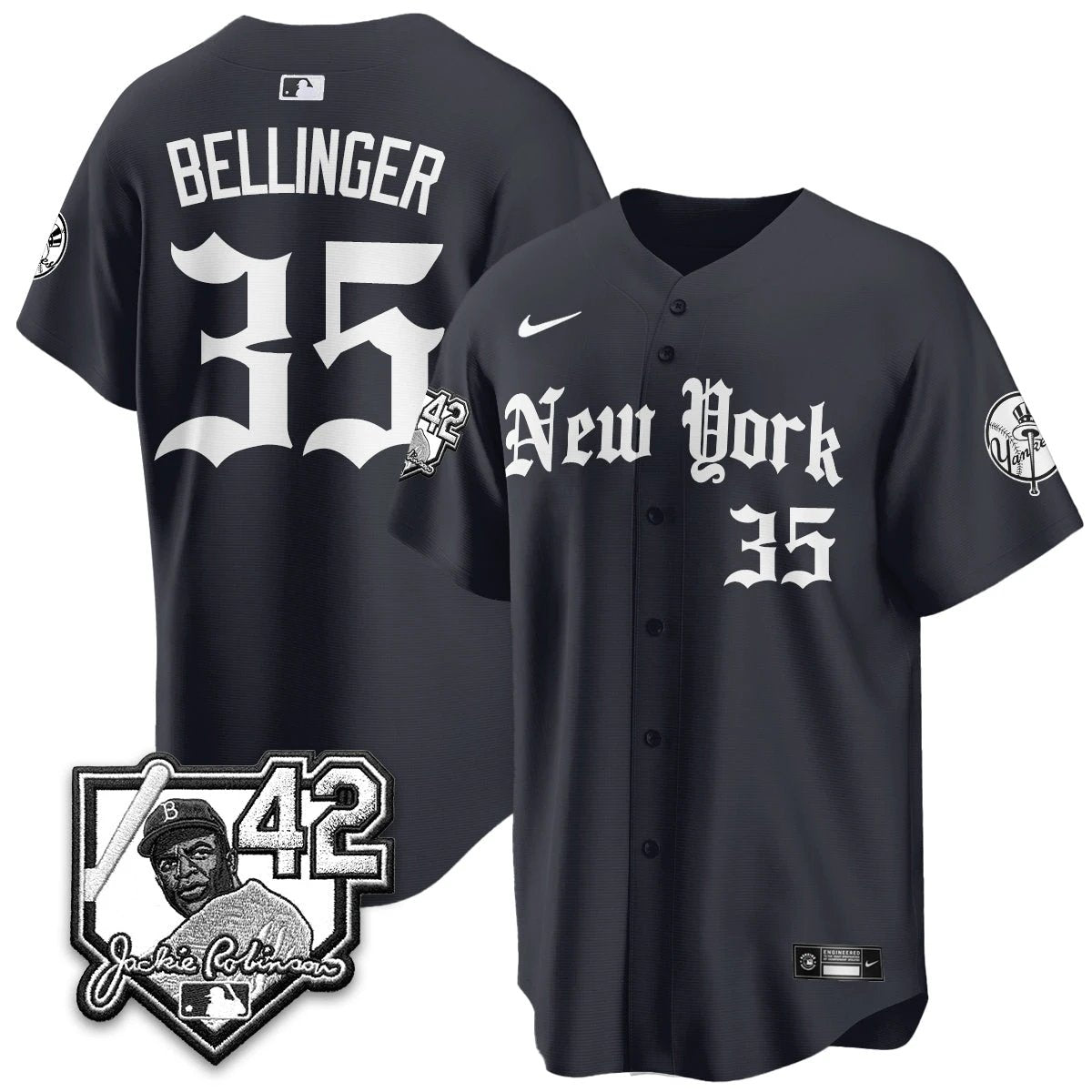NYY 2026 Jackie Robinson Day Gothic Vapor Limited Jersey - All Stitched by New York Yankees