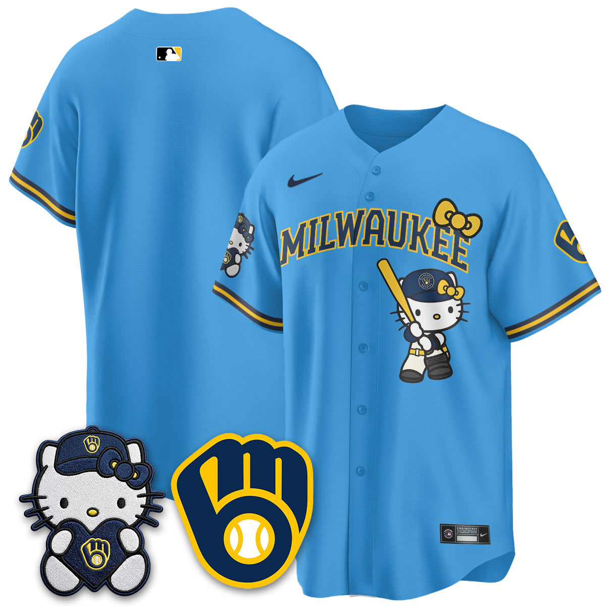 Milwaukee Brewers Meow KT Night Vapor Limited Jersey - All Stitched by Milwaukee Brewers