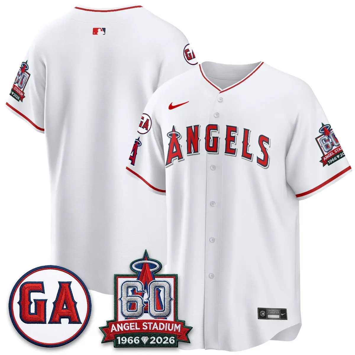 LAA 60th Anniversary Vapor Jersey - All Stitched V3 by Los Angeles Angels