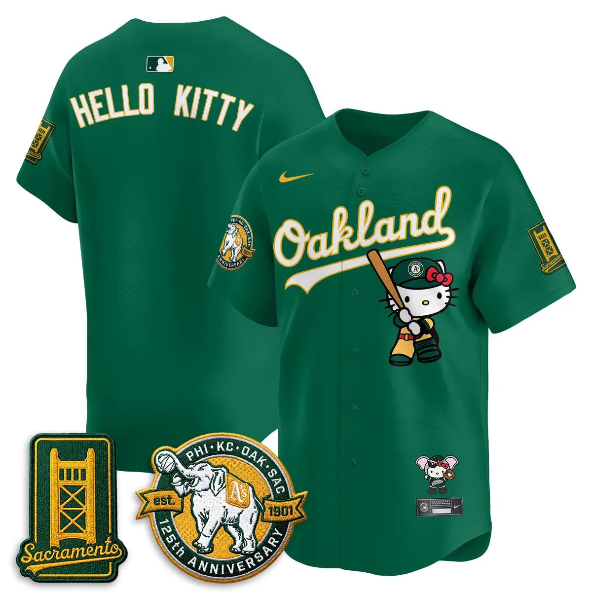 Oakland Athletics x Meow KT 2026 Vapor Limited Jersey - Stitched by Oakland Athletics