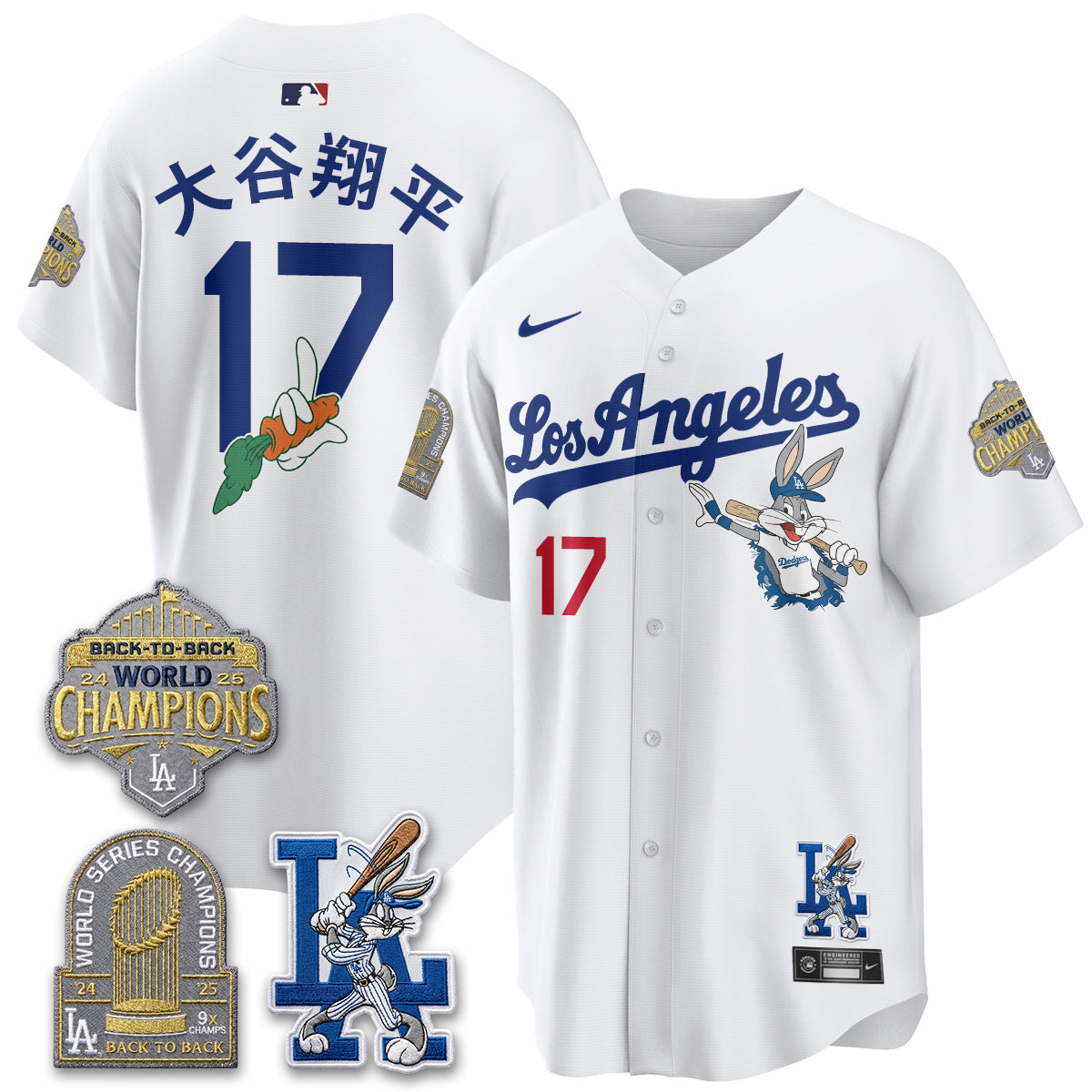 LAD Bunny Vapor Limited Jersey - All Stitched by Los Angeles Dodgers