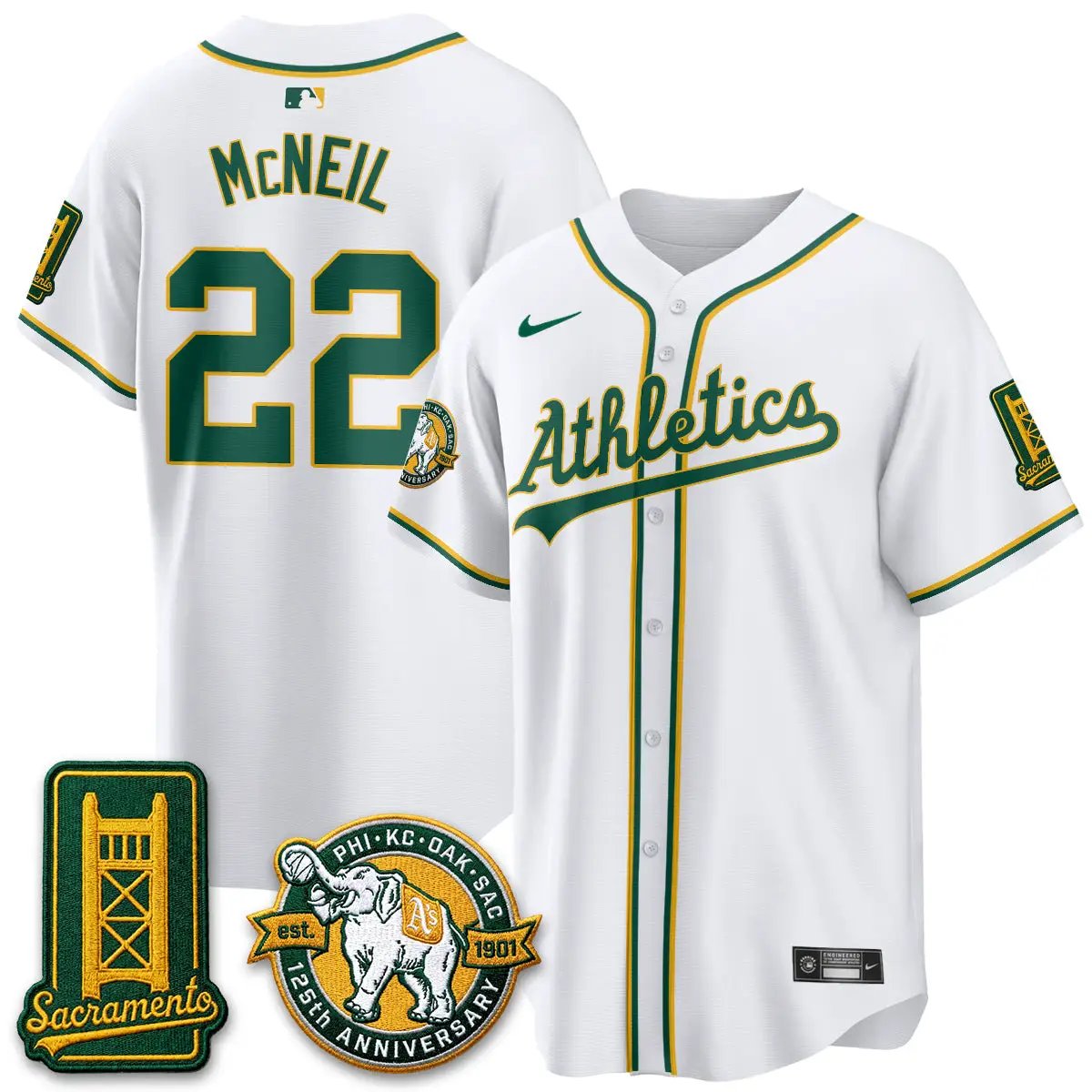 Oakland Athletics 2026 Black Out Style - Celebrating 125 Years - Limited Vapor Jersey - All Stitched by Oakland Athletics