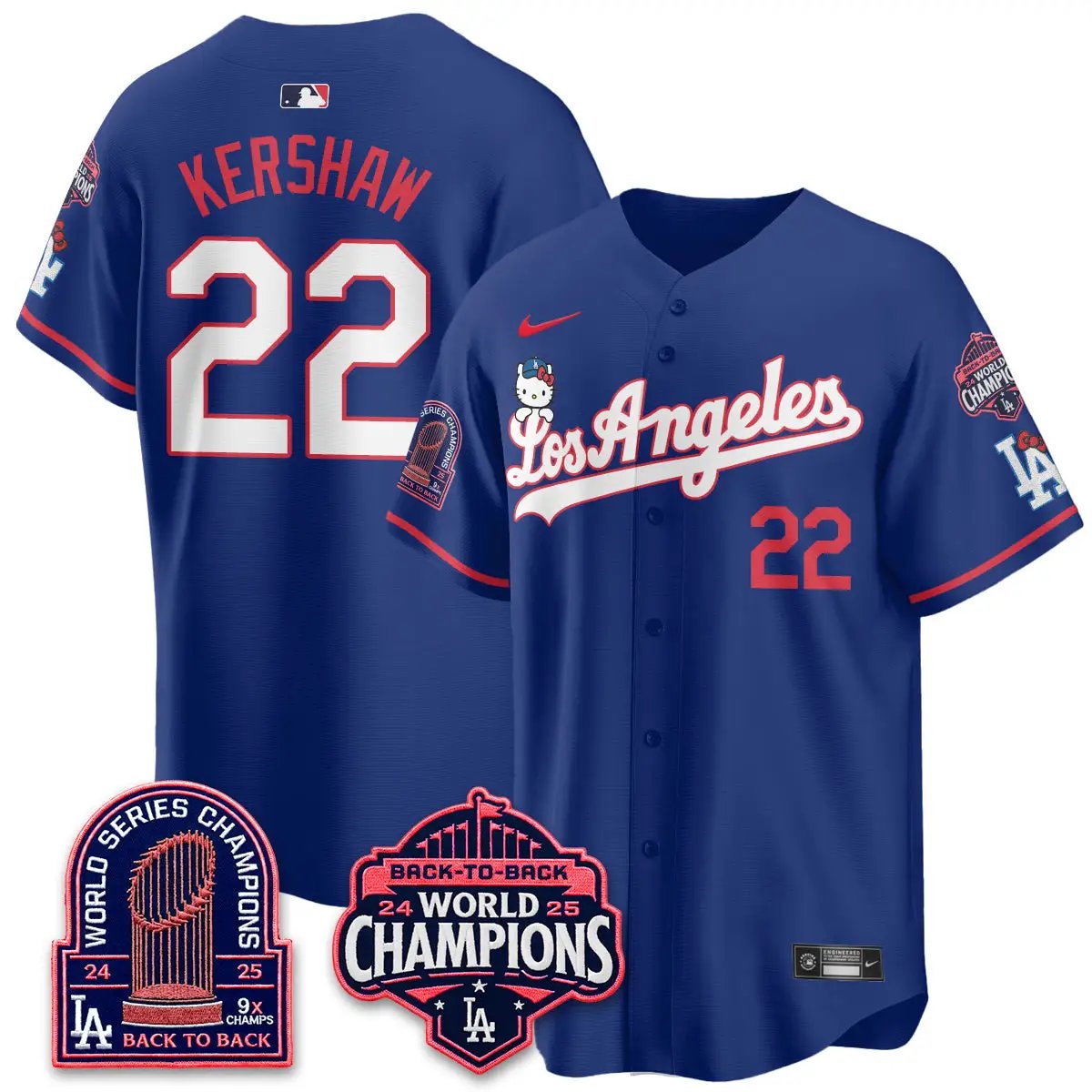LAD x Hello Kitty Night 2026 Vapor Jersey - All Stitched - V2 by Los Angeles Dodgers
