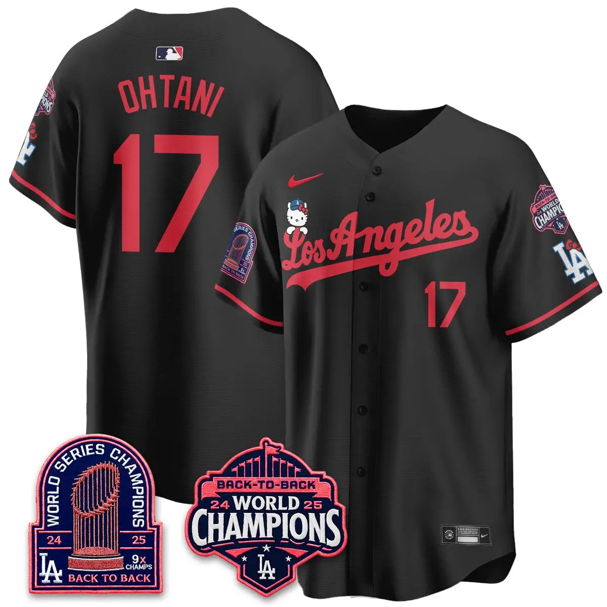 LAD x Hello Kitty Night 2026 Vapor Jersey - All Stitched - V2 by Los Angeles Dodgers