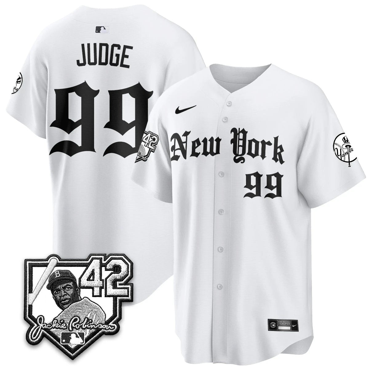 NYY 2026 Jackie Robinson Day Gothic Vapor Limited Jersey - All Stitched by New York Yankees