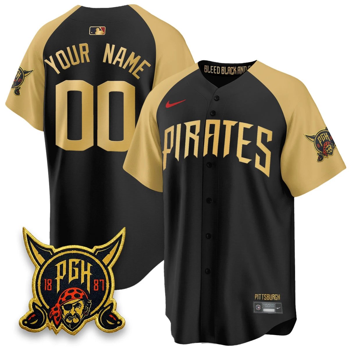 Custom PIT 2026 City Connect Vapor Limited Jersey - All Stitched by Pittsburgh Pirates