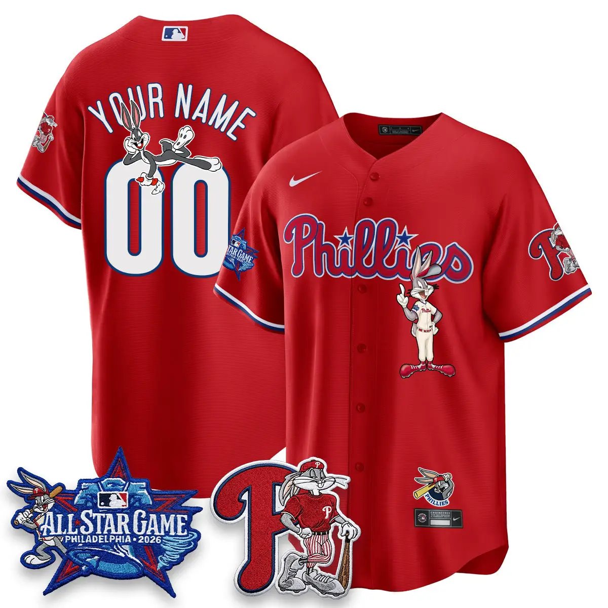 Philadelphia Phillies x Bunny Vapor Premier Limited Custom Jersey - Stitched by Philadelphia Phillies