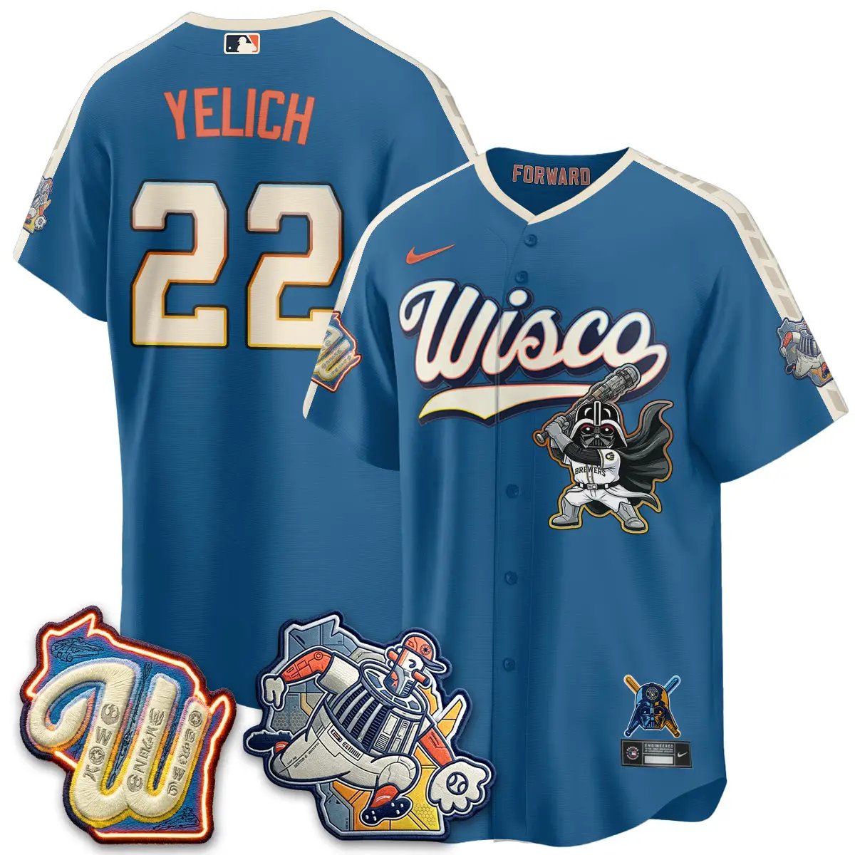 MIL x SW Limited Jersey - Stitched by Milwaukee Brewers