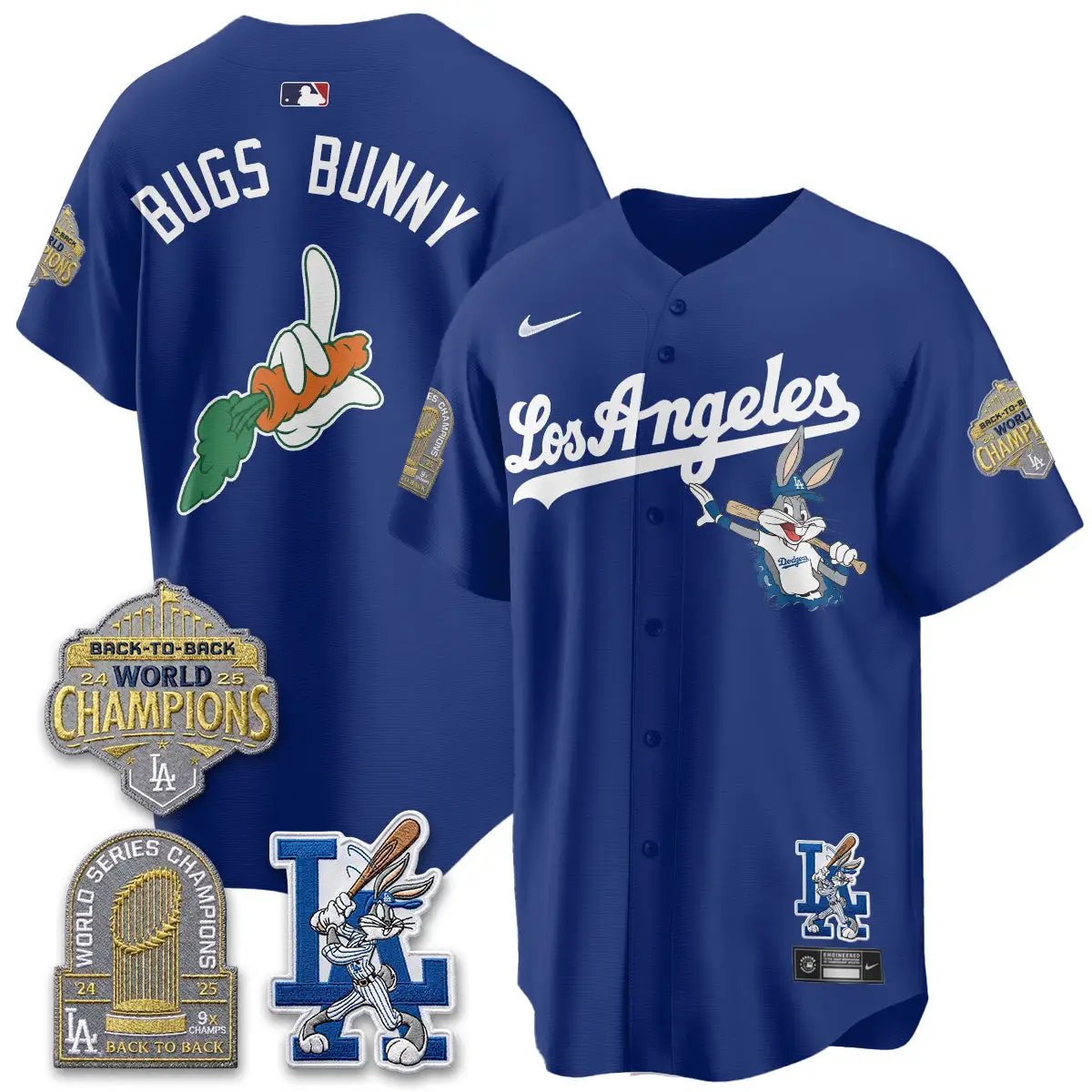 LAD Bunny Vapor Limited Jersey - All Stitched by Los Angeles Dodgers