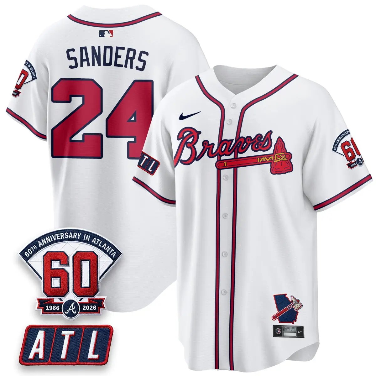 ATL 2026 60th Anniversary Vapor City Connect Limited Jersey - All Stitched by Atlanta Braves