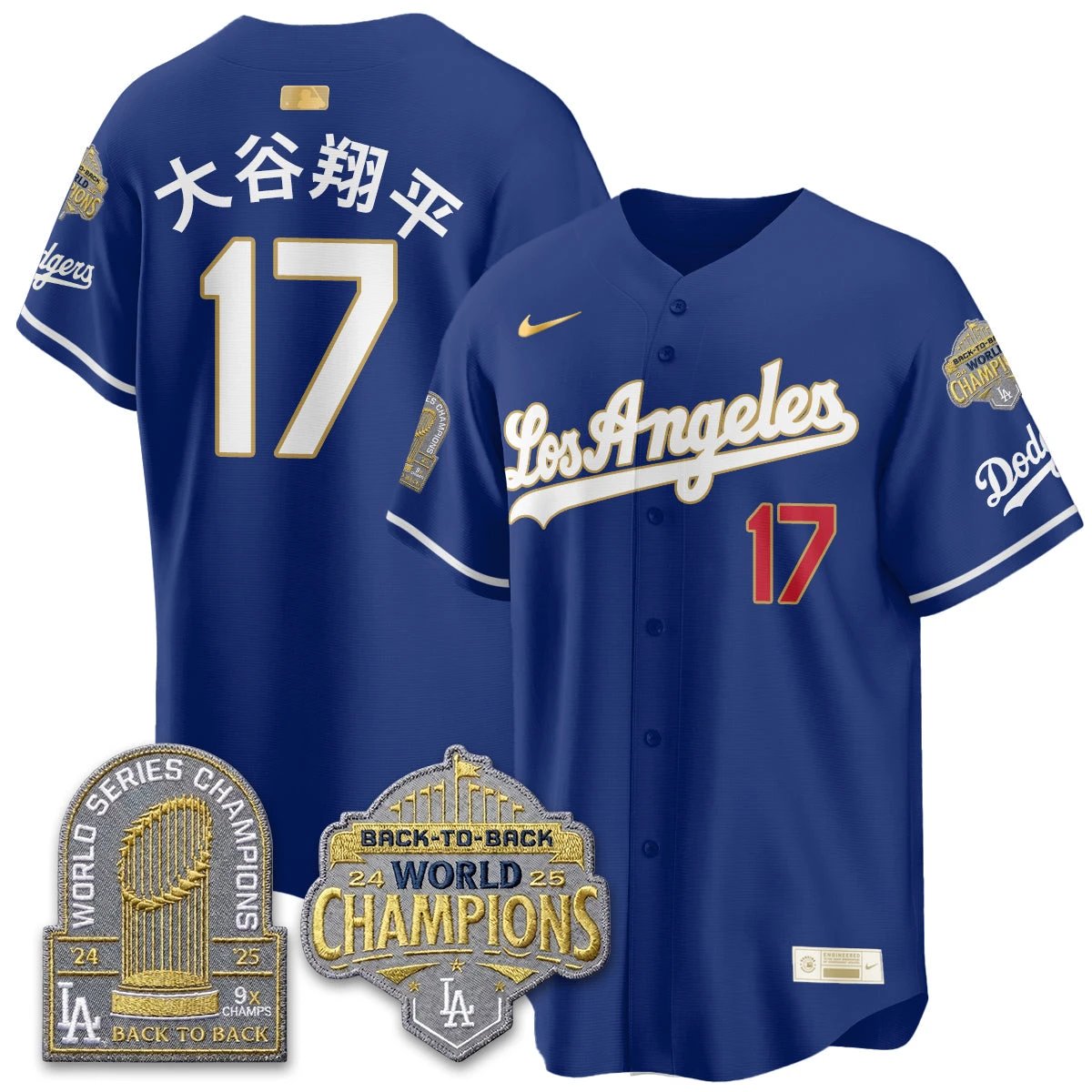 LAD Gold Collection Vapor Limited Jersey - 9x & B2B Champs - All Stitched by Los Angeles Dodgers